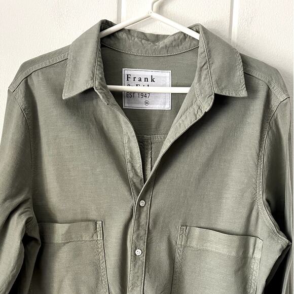 Frank and Eileen Romper Ireland Long Sleeve Playsuit Sage Green Linen Size XL - Picture 4 of 7